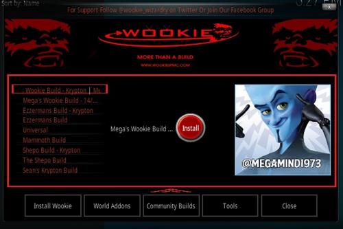 Update wookie on kodi