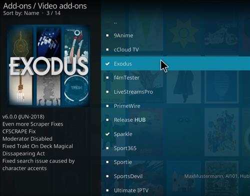 Exodus kodi 18 xbox