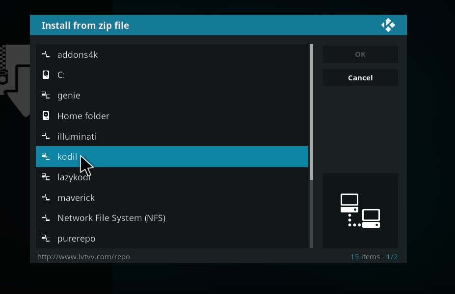 Install from zip file. Kodi DLNA. Как настроить Коди Медиа сервер.