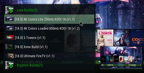 is kodi leia 18.2 builds