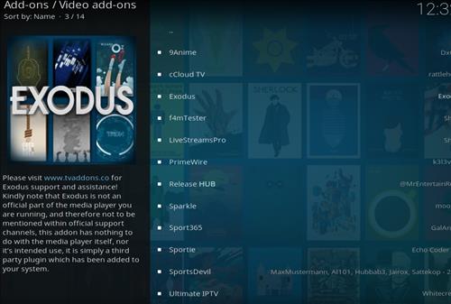 get exodus on kodi