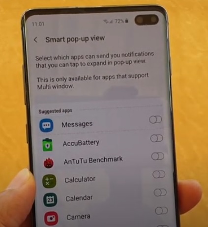 How To Disable Text Message Popup Galaxy S10 or S10 Plus Step 4
