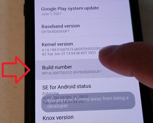 How To Enable Developer Options Galaxy S10 Step 4
