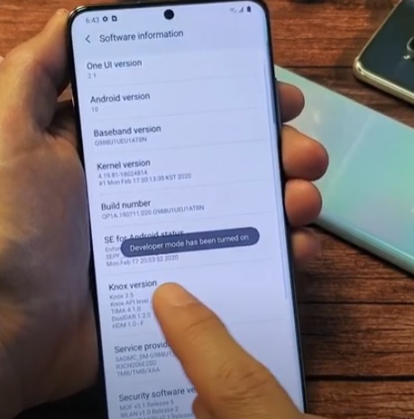 How To Enable Developer Options Galaxy S20 Step 5
