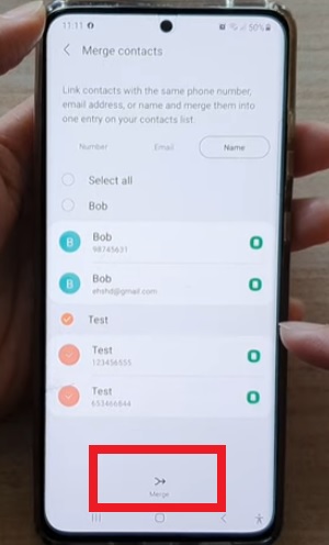 How to Merge Contacts Samsung Galaxy Smartphone Step 8