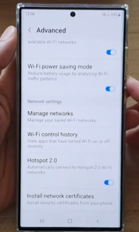 How to Enable or Disable WiFi Hotspot 2.0 Galaxy S22