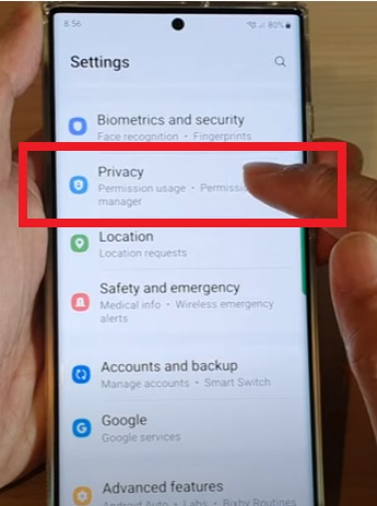 How to Delete Advertising ID to Remove Personalize Ads on Samsung Android Phones Step 2