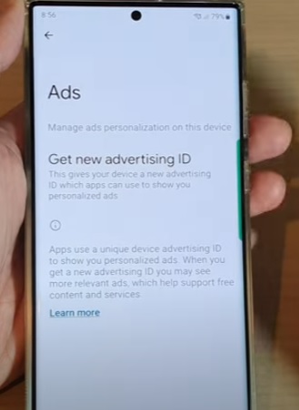 How to Delete Advertising ID to Remove Personalize Ads on Samsung
