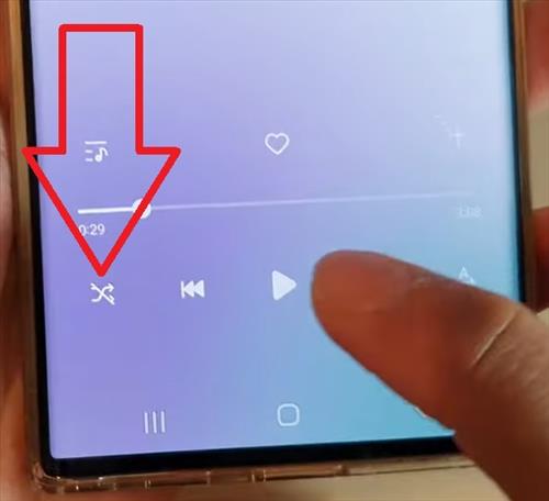 How To Turn On or Off Shuffle In Samsung Music Step 3