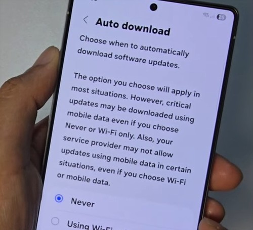 How to Download Galaxy S25 Software Updates Over Mobile Data